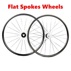 700C Fixed Gear Racing Wheelset – 20H Front, 24H Rear with Flat Spokes