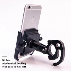 CNC Aluminum Alloy Phone Holder – Rotatable Handlebar Mount for MTB & Road Bikes