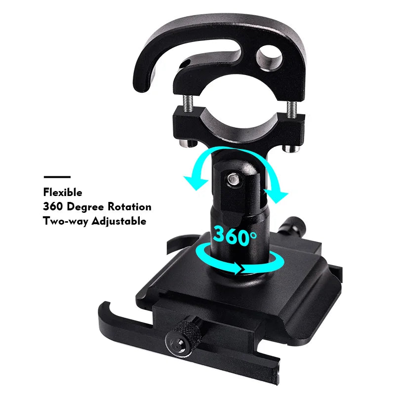 CNC Aluminum Alloy Phone Holder – Rotatable Handlebar Mount for MTB & Road Bikes
