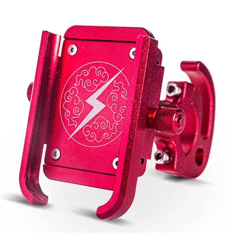 CNC Aluminum Alloy Phone Holder – Rotatable Handlebar Mount for MTB & Road Bikes
