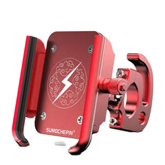 CNC Aluminum Alloy Phone Holder – Rotatable Handlebar Mount for MTB & Road Bikes