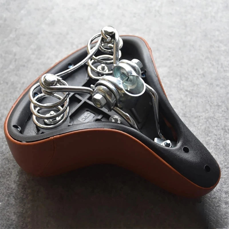 Universal Vintage BrownSpring Bicycle Saddle